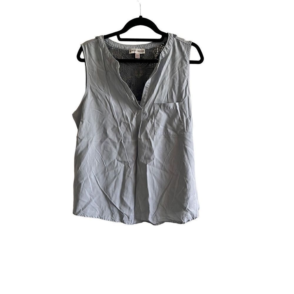 Knox Rose XXL sleeveless lace back panel blouse